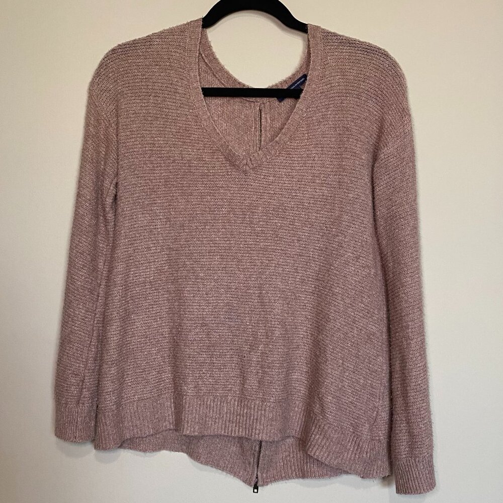 American Eagle Small Mauve Zippered Sweater